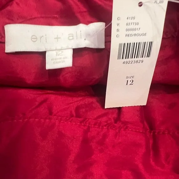 NWT Anthropologie Brand Red Faux Leather Skirt - Picture 12 of 13